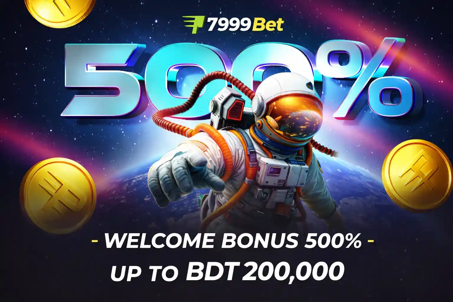 7999Bet 500 percent welcome bonus offer up to BDT 200000 Bangladesh